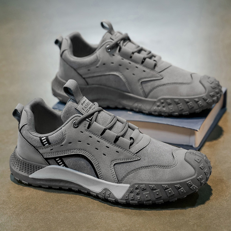 男鞋2025秋季新款户外工地上班工装劳保鞋防滑耐磨运动休闲登山鞋