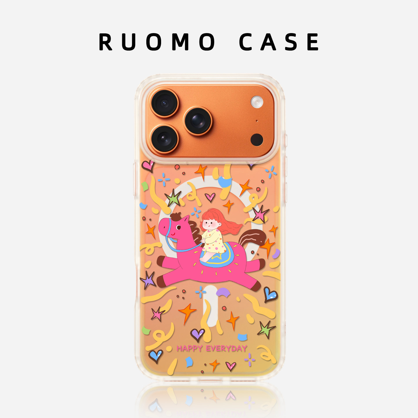 若墨适用苹果17promax手机壳新款iphone16pro女磁吸15镭射14带挂绳创意可爱卡通13时尚好看12马年春天外壳