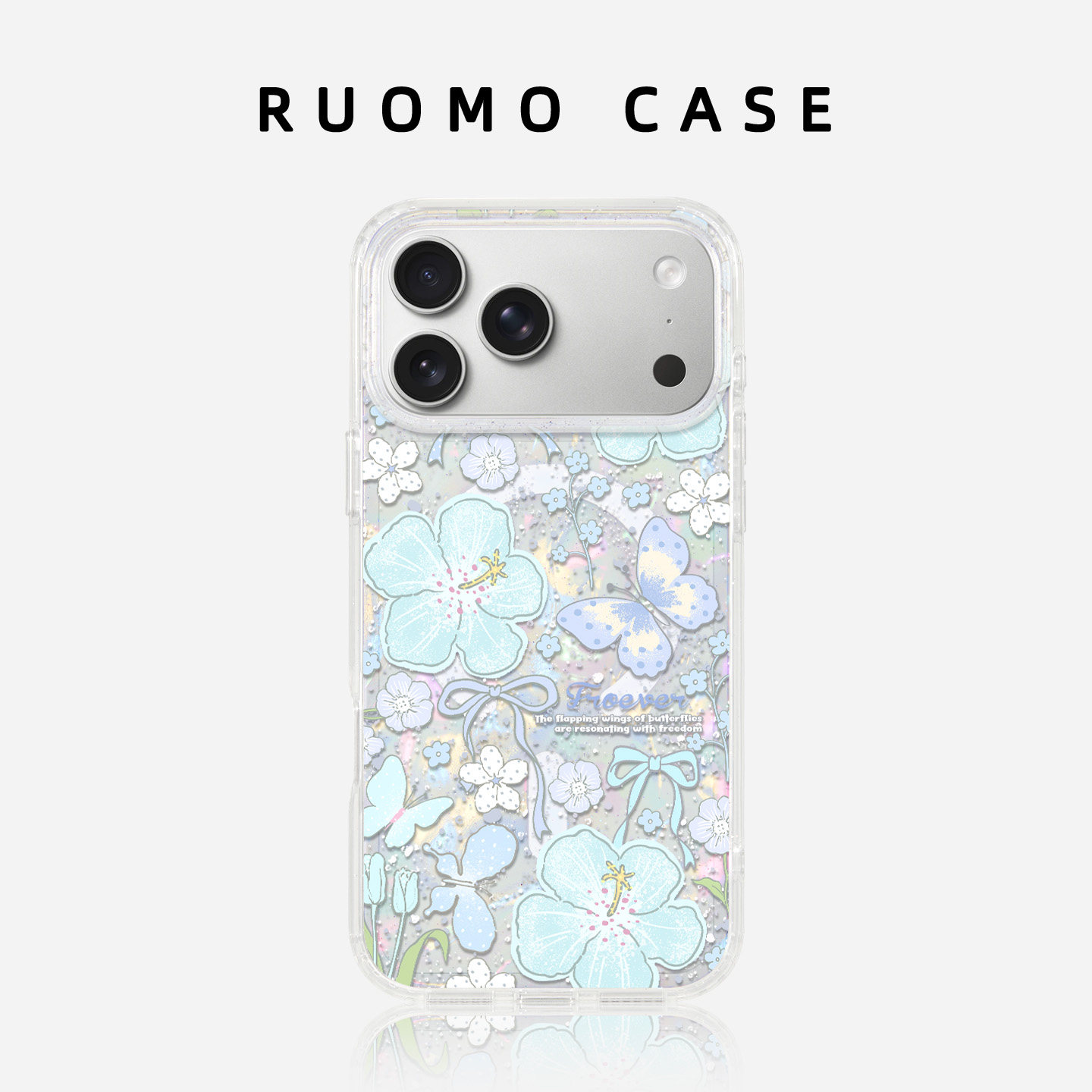 若墨适用苹果17promax手机壳iphone16pro新款女15彩色贝壳纹磁吸原创带挂绳清新14好看花朵独特13春天保护套