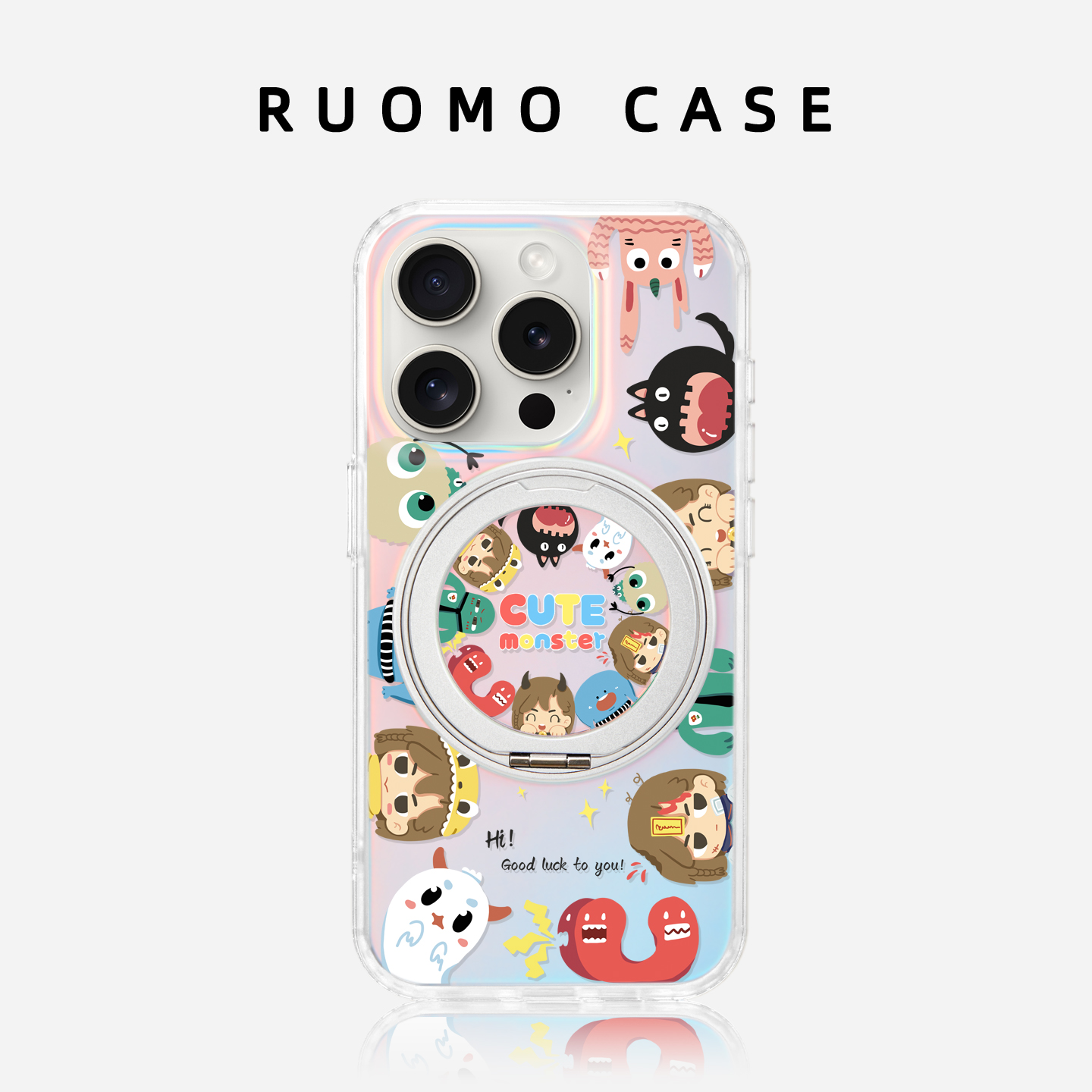 卡通可爱！适用苹果磁吸支点壳