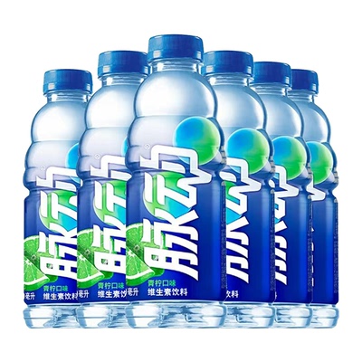 脉动维生素饮料青柠桃子味600ml/瓶-MS