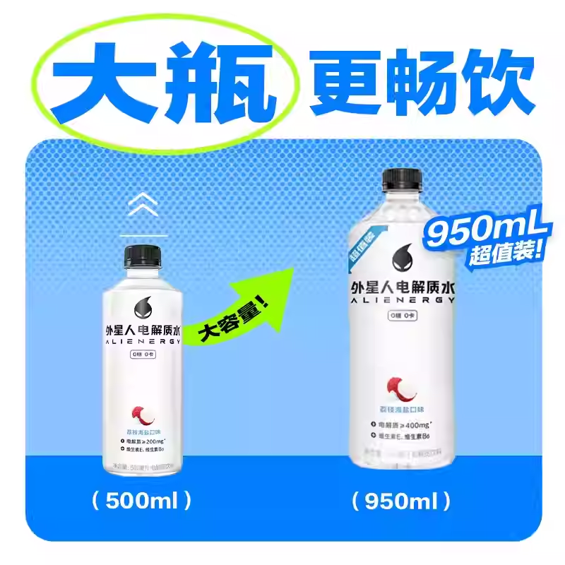 外星人电解质水 950ml*6瓶 青柠味【kl】,咖啡/麦片/冲饮,电解质饮料,淘宝优惠券,粉丝福利购,淘宝优惠卷