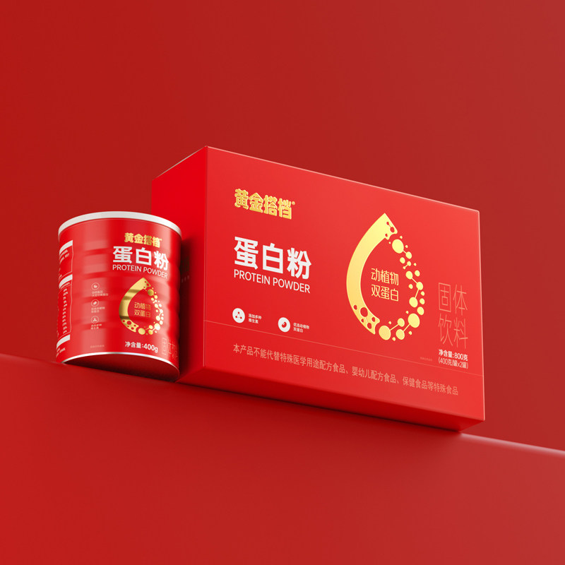 黄金搭档蛋白粉 400克/罐x2罐【kl】,保健食品/膳食营养补充食品,大豆分离蛋白/混合蛋白,淘宝优惠券,粉丝福利购,淘宝优惠卷