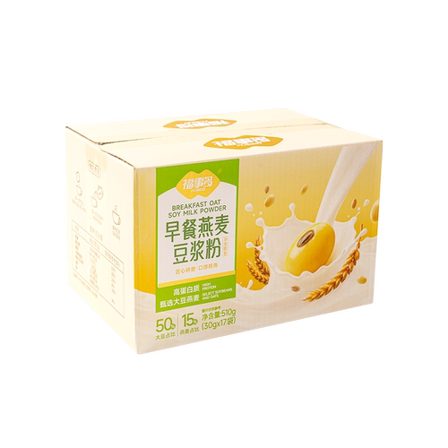 3月产 福事多早餐燕麦豆浆粉 510g（30g*17袋）-88vip