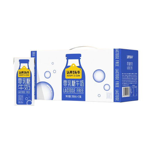 认养一头牛零乳糖牛奶 200ml*12盒*1箱