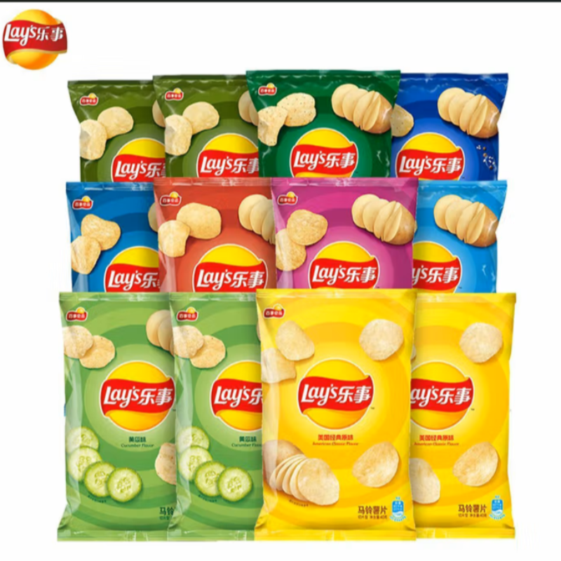 【U先试用】LAY'S 乐事 混合口味 薯片 40g*8袋 混合随机发