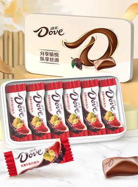 德芙丝滑牛奶巧克力4.5g*12颗小铁盒休闲零食-R