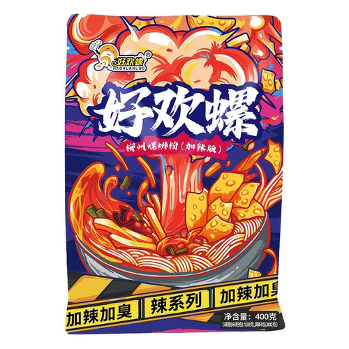 【U先试用】好欢螺螺蛳粉加辣加臭（加辣版） 400g*3