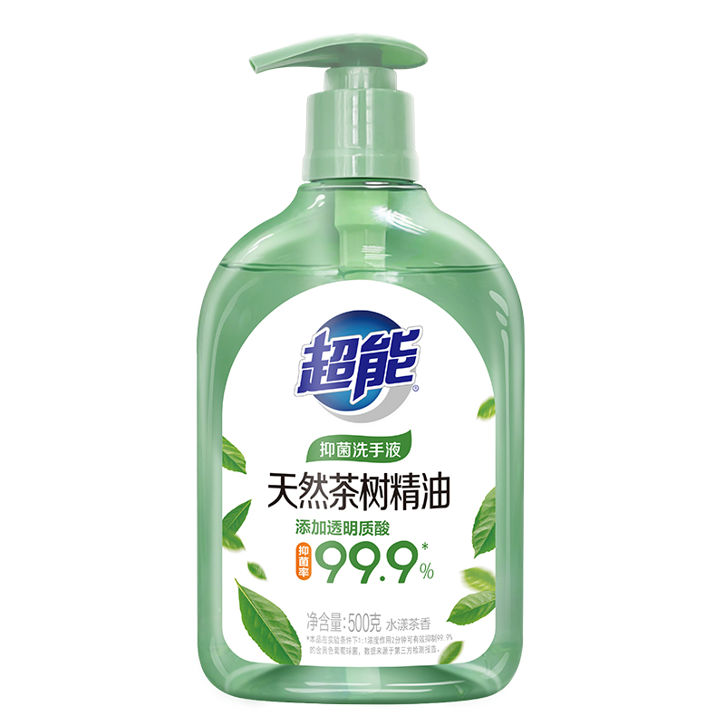 【U先试用】超能水漾茶香抑菌洗手液 500g