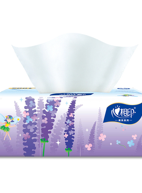 心相印 薰衣草抽纸 100抽3层6包【kl】