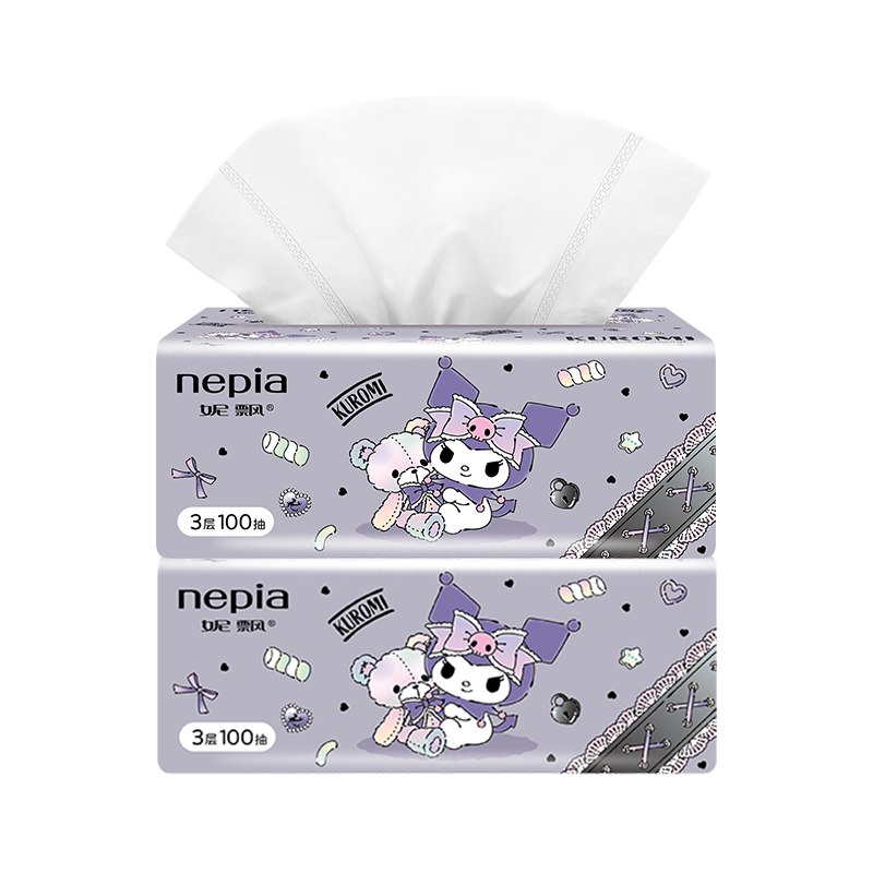 妮飘库洛米抽纸 100抽*6包-MZ