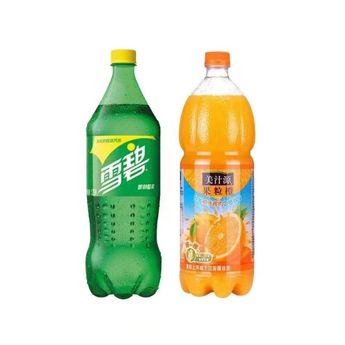 可口可乐果粒橙1.25L*1瓶/2瓶 雪碧/果粒橙【kl】