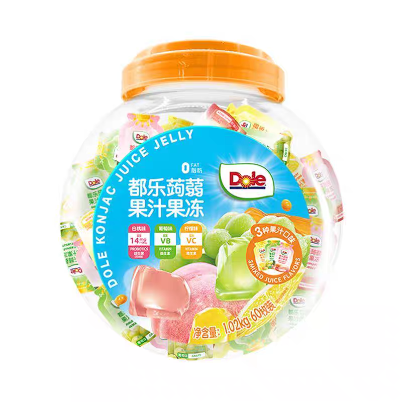 【清仓直播】都乐果冻 1020g(60枚)