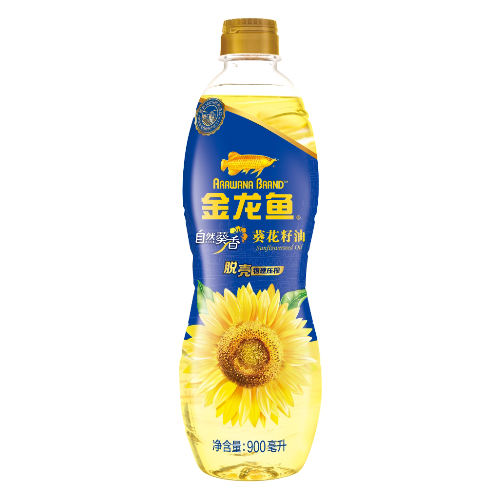 金龙鱼阳光葵花籽油900ml/瓶食用油自然葵香物理压榨食用油炒菜