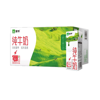 蒙牛纯牛奶200ml*24盒