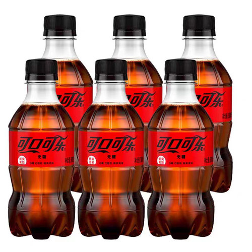 【交个朋友】可口 可乐 无糖可乐300ml*6瓶-Y