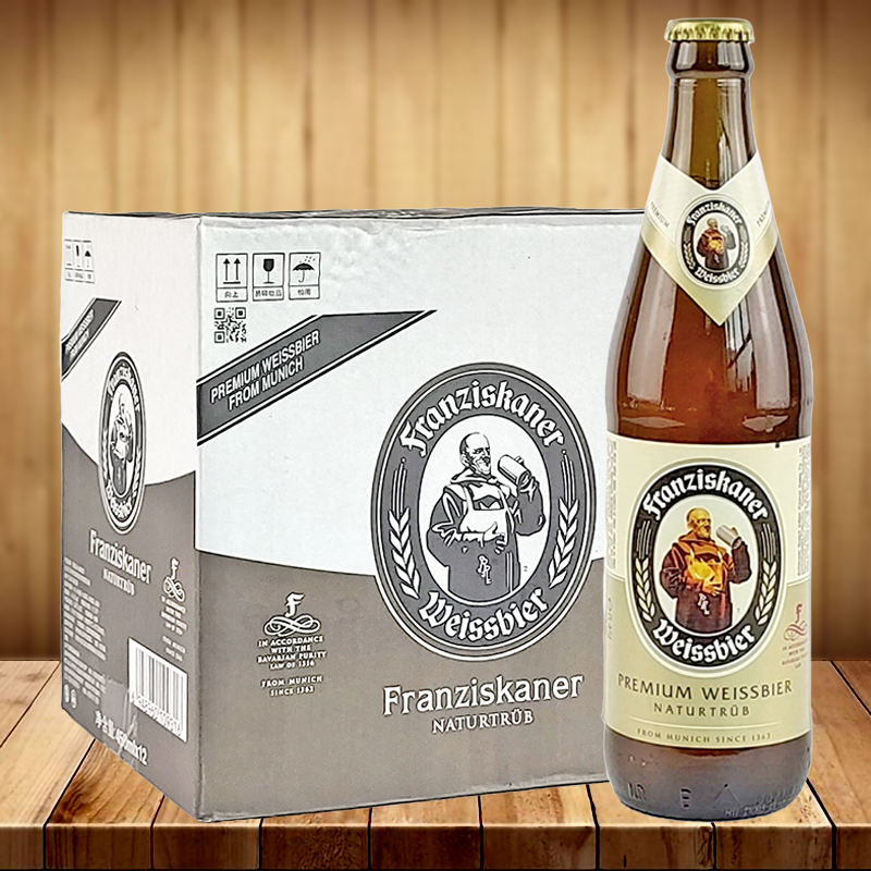 范佳乐教士小麦白啤酒德国风味精酿啤酒教士白啤450ml*12瓶整箱装