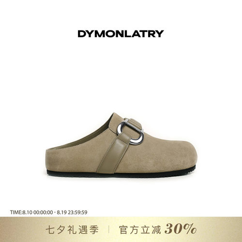 DYMONLATYR金属圆头勃肯拖鞋