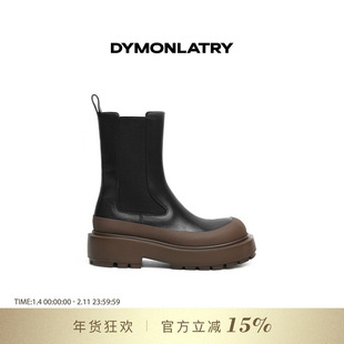 DYMONLATRY 2025新款设计师款马丁靴 厚底女士大圆头女靴