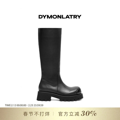 DYMONLATYR圆头高筒靴骑士靴