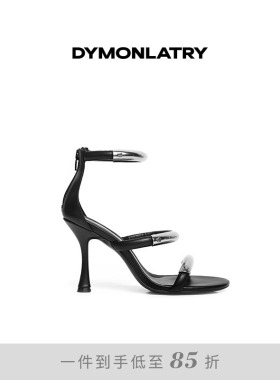 DYMONLATRY2025设计师新款女士高跟凉鞋 极简金属条带高跟鞋