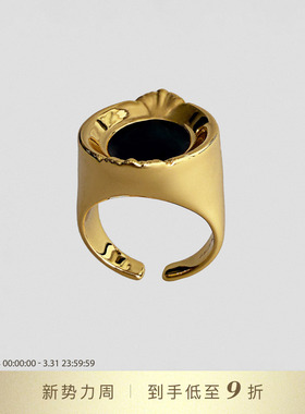 DYMONLATRY经典珐琅餐盘开口戒指