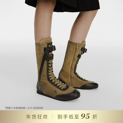 DYMONLATRY条带饰扣拳击靴