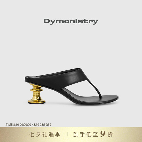 DYMONLATRY烛台高跟人字拖鞋