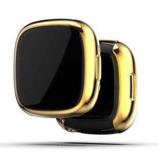 适用Fitbit Versa保护套Versa2 3 4 lite智能手表电镀保护壳 软胶