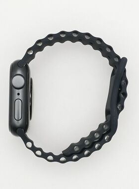适用于苹果watch ultra 87654321代se海洋蝴蝶八字扣硅胶手表带
