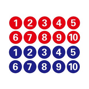 亚克力数字编号标识贴抗破损1-100抗划伤耐用工厂车间餐厅网吧号码顺序提示地贴纸塑料牌圆形酒店桌面数字牌