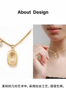 半岛铁盒方糖中古时尚精致项链轻奢复古高级感毛衣链锁骨链夏季