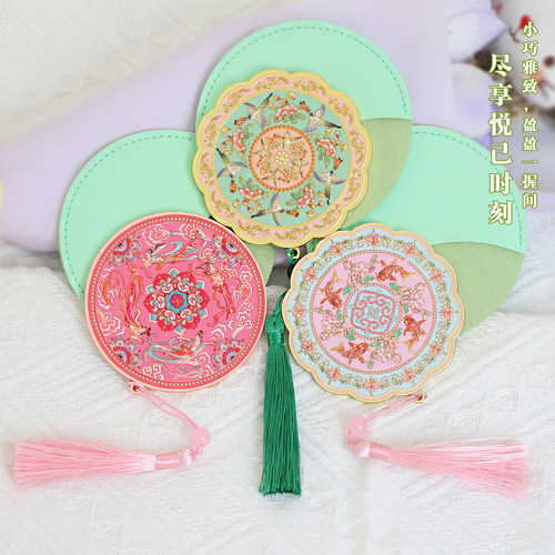 （有版权）文创锦上添花桃夭樱花雀绕花枝随身化妆镜女古风伴手礼 - 封面