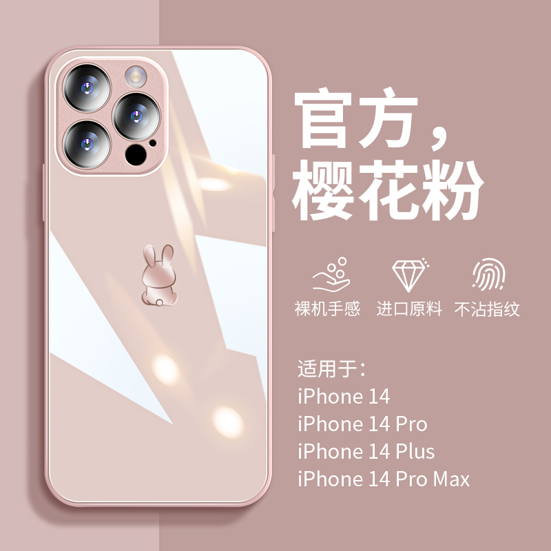 适用苹果14手机壳新款iPhone13液态玻璃14Promax硅胶直边13Pro高级感女12镜头全包11防摔保护套78plus潮男xr 3C数码配件 手机保护套/壳 原图主图