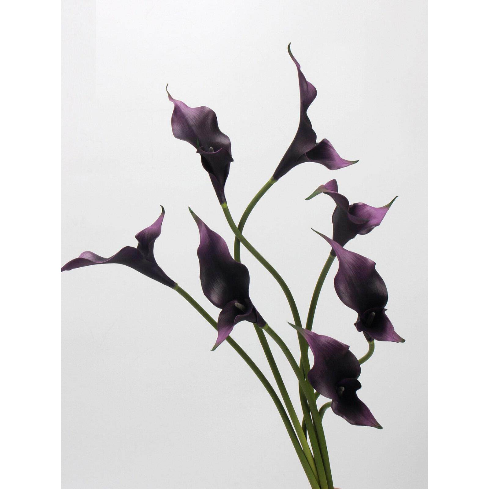 高端深紫色双端马蹄莲假花马蹄莲花人造花家居样板间装修婚礼