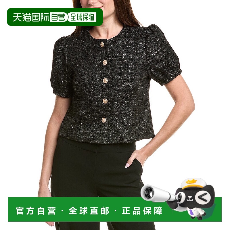 自营Nanette Nanette Lepore羊毛开衫-黑色 美国奥莱直发