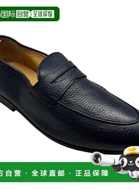 自营 Bally Plumy 6300443 Men's Midnight Calf Grained Leather