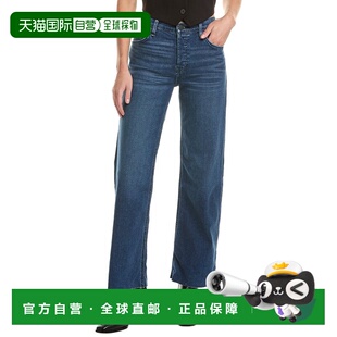 自营hudson jeansHUDSON牛仔裤Rosie高腰多佛宽腿小牛仔裤-蓝色