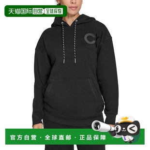 自营Calvin Klein Eco Hoodie Women's Black Fleece Lined Logo