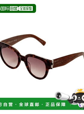 自营 Longchamp女式52毫米哈瓦那太阳镜-哈瓦那 美国奥莱直发