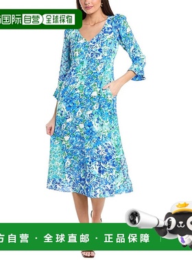 自营 Hale Bob Rylee连衣裙-蓝色 美国奥莱直发