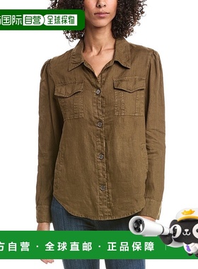 自营Michael Stars Jay Linen Shacket - brown 美国奥莱直发