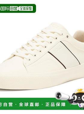 自营 Hugo Boss男式Aiden网球鞋，奶油色 美国奥莱直发运动鞋板鞋