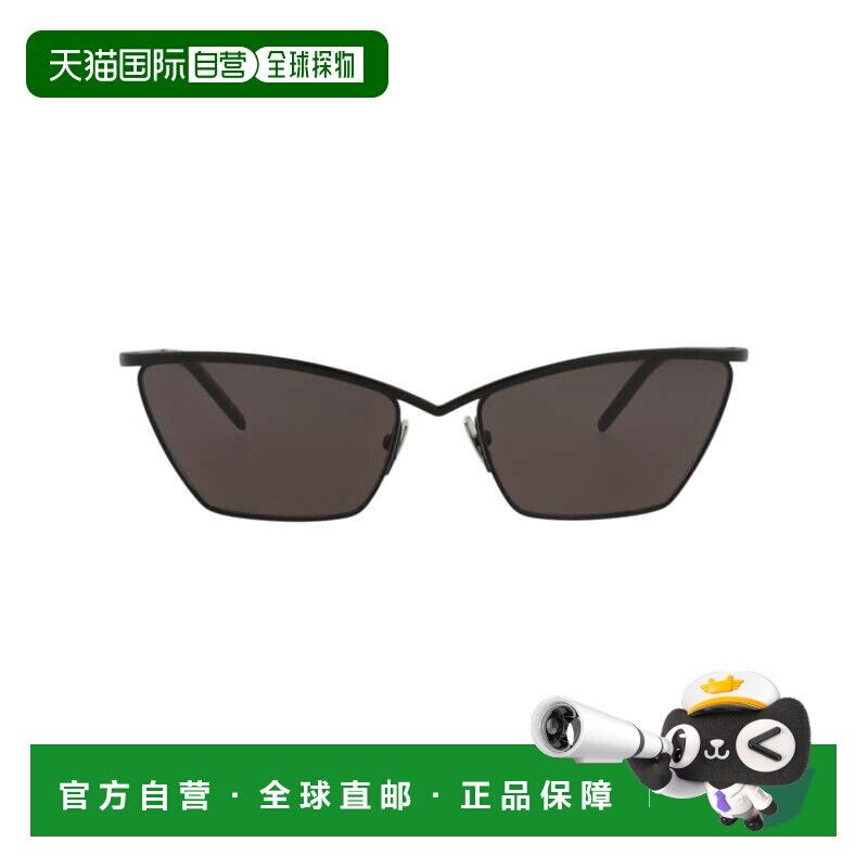 自营saint laurent猫眼镜框金属太阳眼镜-黑色 美国奥莱直发