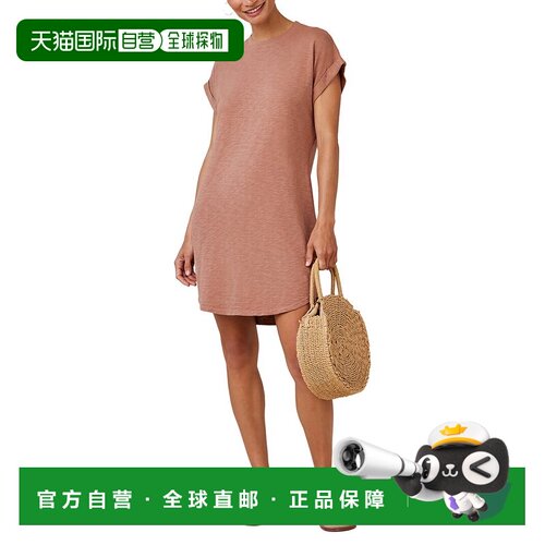 自营Bella Dahl Roll Sleeve T-Shirt Dress - brown 美国奥莱直