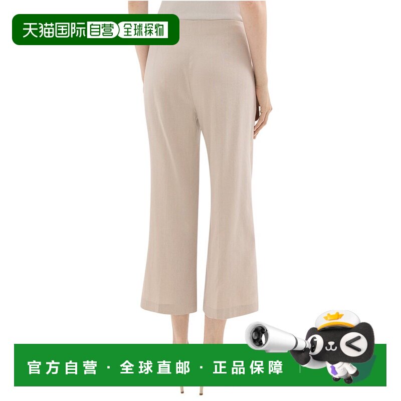 自营Theory Clean Terena亚麻混纺裤-沙 直发休闲裤裤子美国奥莱图片