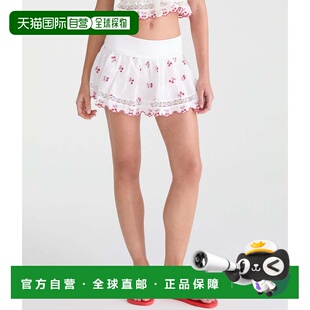 Fold Cherries Embroidered Mini Skirt Over 自营Aeropostale
