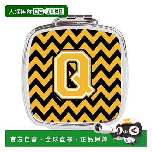 自营 Carolines Treasures CJ1053-QSCM 字母 Q 雪佛龙黑色正品