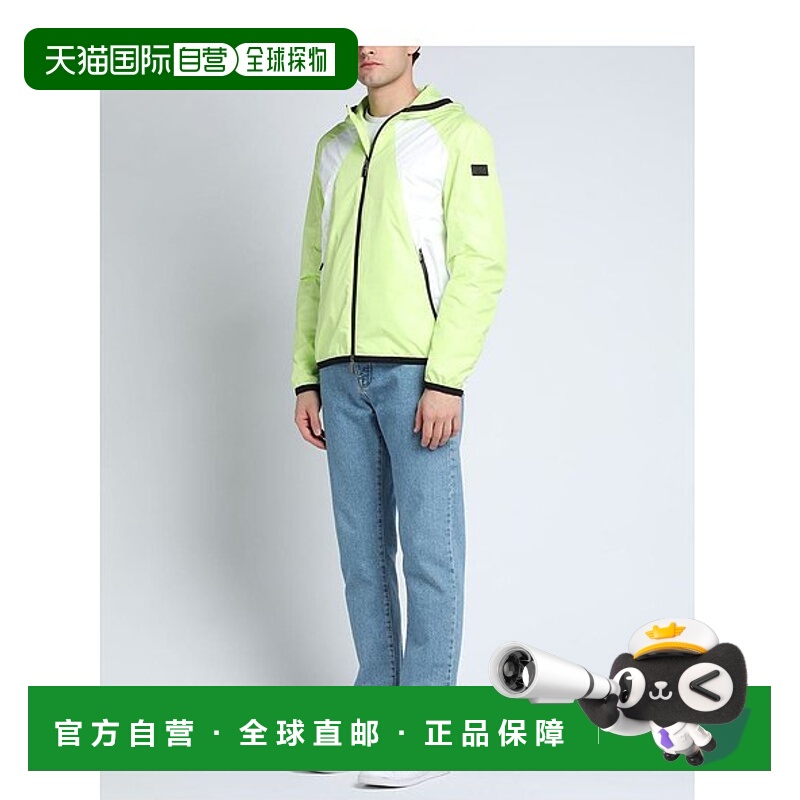 【美国直邮】canali男夹克衫连帽高科技面料拉链单排扣多口袋短款