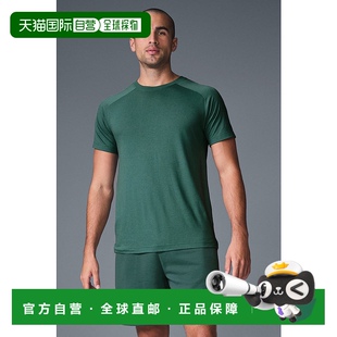 修身 插肩舒适T恤M1133R短袖 美国直邮AloYoga瑜伽男士 1h可退
